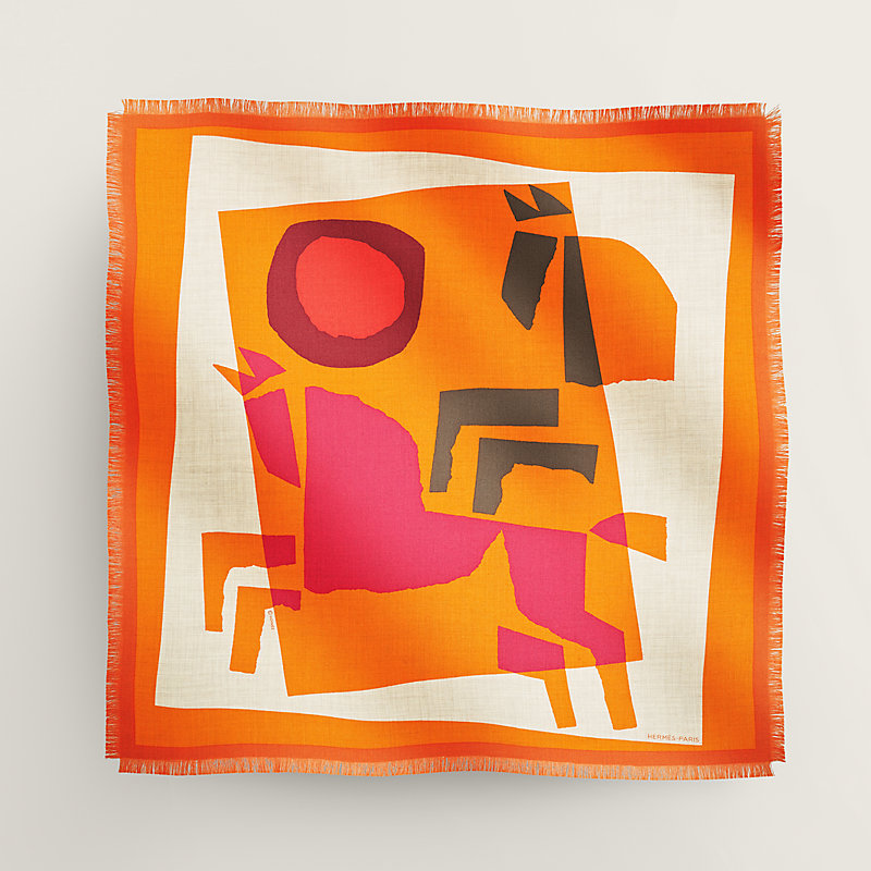 velký lov fringed scarf 65 | Hermès USA